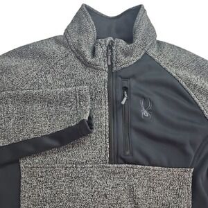 Spyder Half Zip Mock Neck Performance Pullover Mens‎ Medium 100% Polyester
